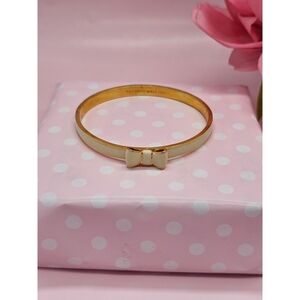 Kate Spade 3 Cream Enamel Bow Bangle Bracelets